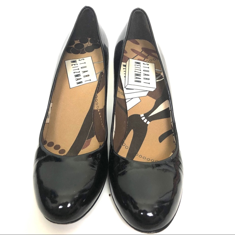 Stuart Weitzman Sz 9.5 Patent Leather Pumps Black